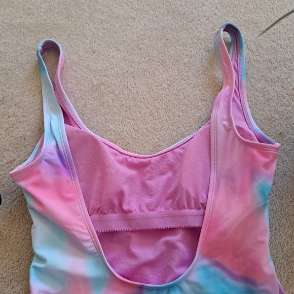 ❤️ No Boundaries Swimsuit Tie-Dye One Piece Bathing Suit Pink Blue NWT - Picture 9 of 15
